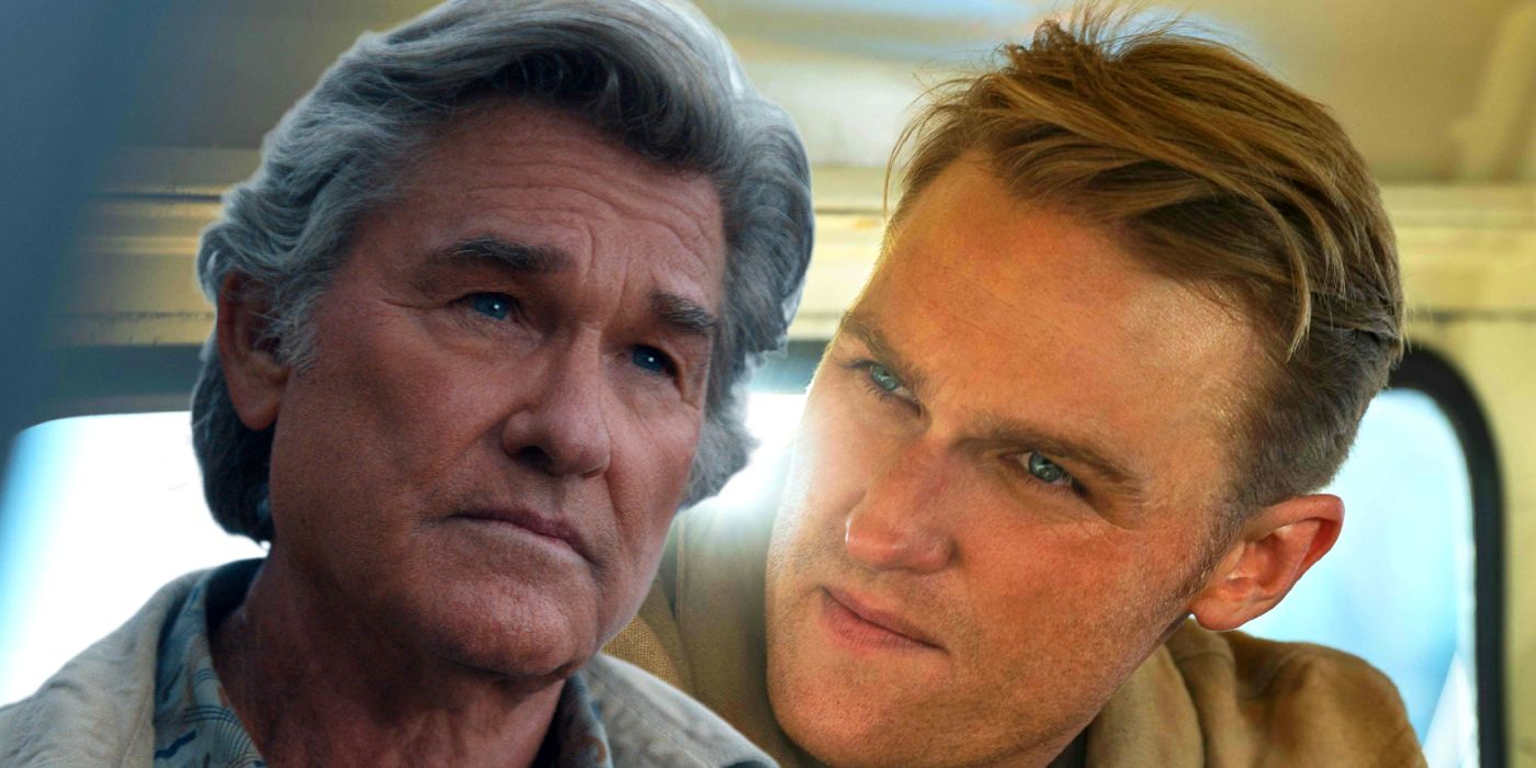 Kurt Russell e Wyatt Russell em Monarch Legado de Monstros