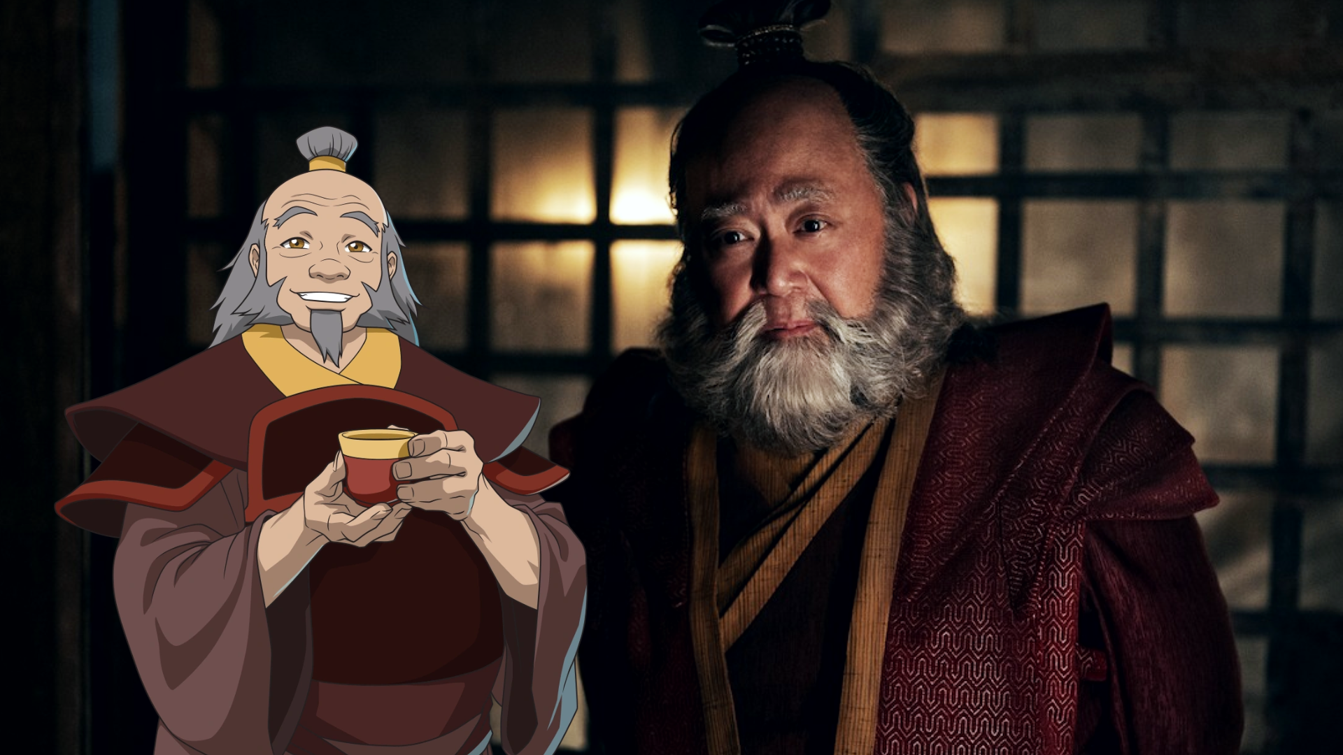 Imagem do ator Paul Sun-Hyung Lee como o General Iroh