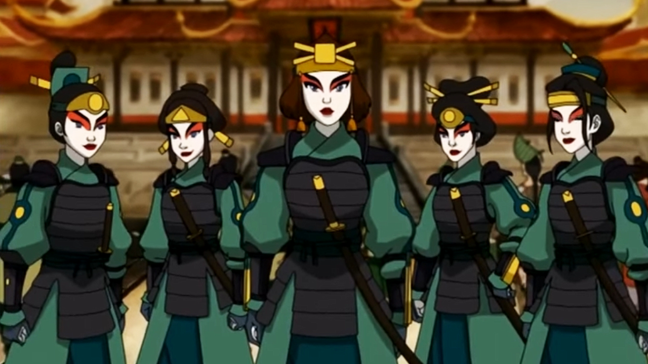 Imagem das Guerreiras Kyoshi - Avatar: A Lenda de Aang