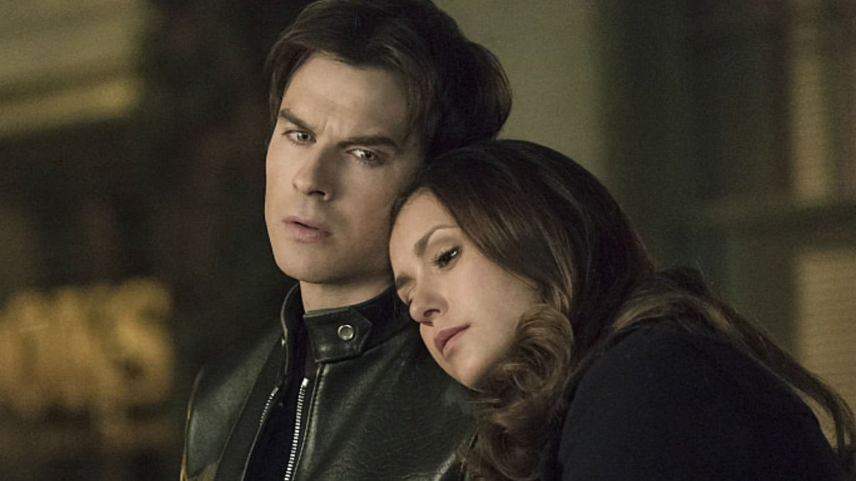 Damon e Elena em The Vampire Diaries