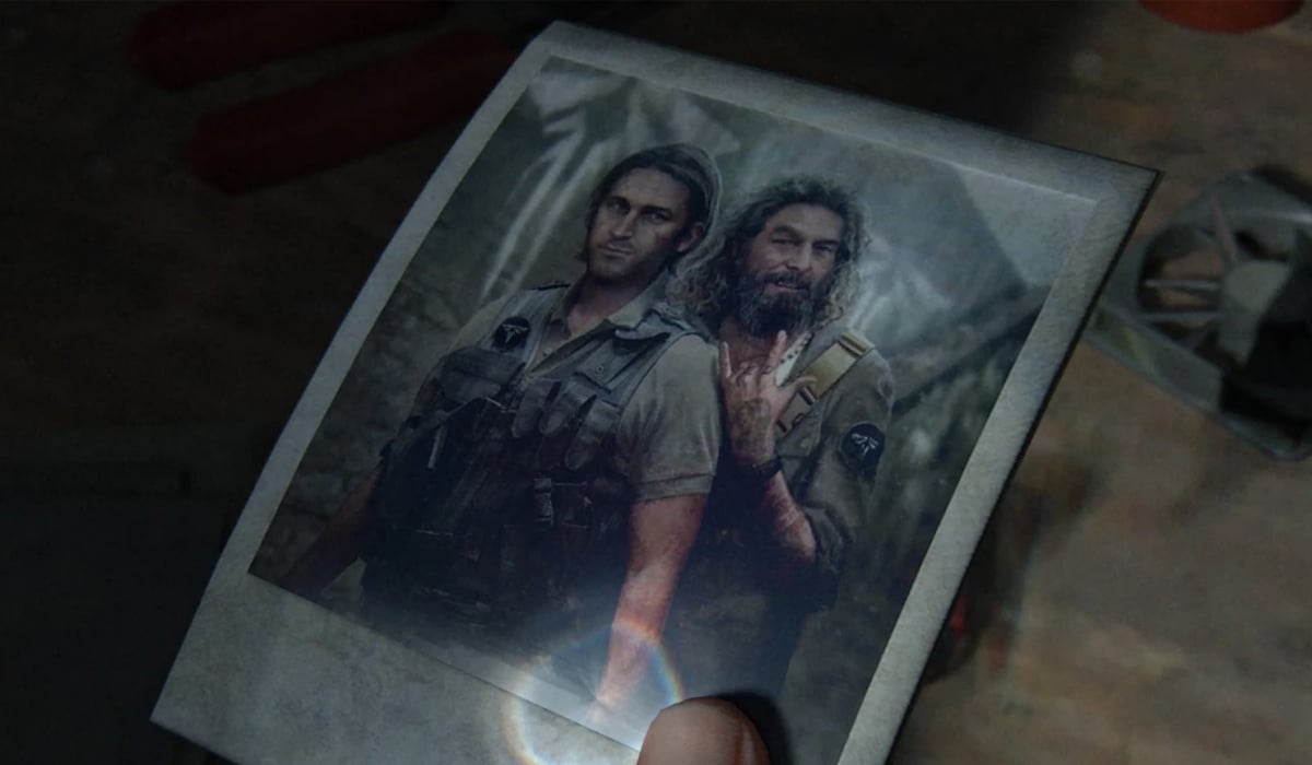 Tommy e eugene em foto no jogo the last of us - parte 2